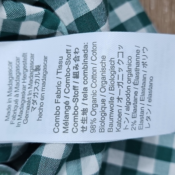 NWT J. Crew Green White Gingham Check Secret Wash Long Sleeve Button Down Shirt - Picture 13 of 16
